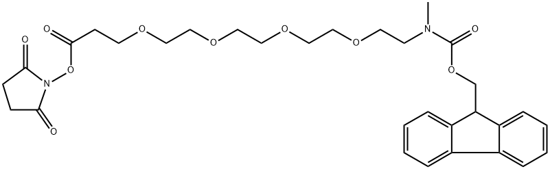 Fmoc-NMe-PEG4-NHS ester Struktur