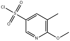 6-methoxy-5-methylpyridine-3-sulfonyl chloride Struktur