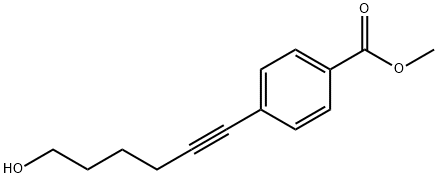 methyl 4-(6-hydroxyhex-1-yn-1-yl)benzoate Struktur