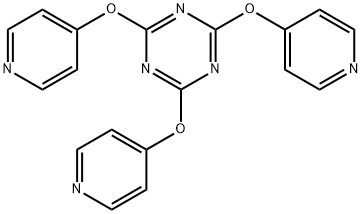 2,4,6-Tris-(pyridin-4-yloxy)-[1,3,5]triazine Struktur