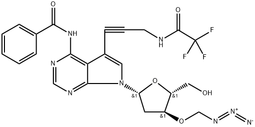 3'-O-Azidomethyl-7-TFA-ap-7-deaza-Da Struktur