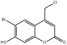 2H-1-Benzopyran-2-one, 6-bromo-4-(chloromethyl)-7-hydroxy- Struktur