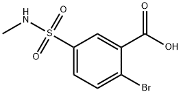 Benzoic acid, 2-bromo-5-[(methylamino)sulfonyl]- Struktur