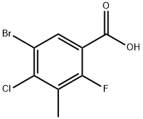 5-Bromo-4-chloro-2-fluoro-3-methylbenzoic acid Struktur