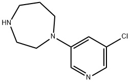 1-(5-Chloro-3-pyridinyl)hexahydro-1H-1,4-diazepine Struktur