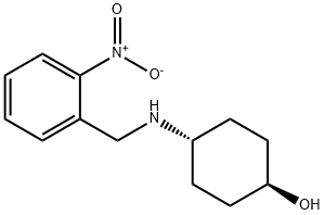 Cyclohexanol, 4-[[(2-nitrophenyl)methyl]amino]-, trans- Struktur