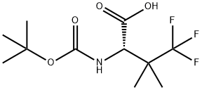 L-Valine, N-[(1,1-dimethylethoxy)carbonyl]-4,4,4-trifluoro-3-methyl- Struktur