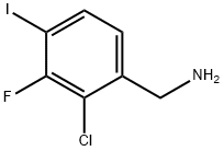 (2-chloro-3-fluoro-4-iodophenyl)methanamine Struktur