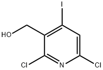 3-Pyridinemethanol, 2,6-dichloro-4-iodo- Struktur