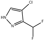 4-chloro-3-(difluoromethyl)-1H-pyrazole Struktur