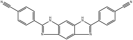 4,4'-(1,5-dihydrobenzo[1,2-d:4,5-d']diimidazole-2,6-diyl)dibenzonitrile Struktur