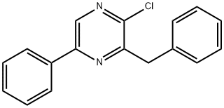 Pyrazine, 2-chloro-5-phenyl-3-(phenylmethyl)- Struktur