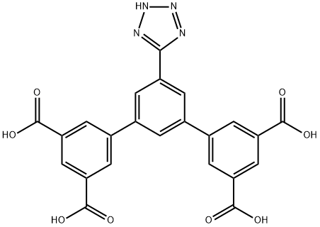 5'-(1H-tetrazol-5-yl)-[1,1':3',1''-terphenyl]-3,3'',5,5''-tetracarboxylic acid Struktur