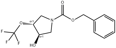 benzyl (3R,4R)-3-hydroxy-4-(trifluoromethoxy)pyrrolidine-1-carboxylate Struktur