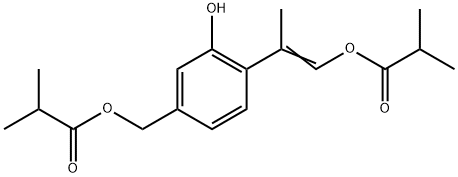 8,9-Dehydro-7,9-diisobutyryloxythymol Struktur