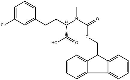 Fmoc-MeHph(3-Cl)-OH Struktur