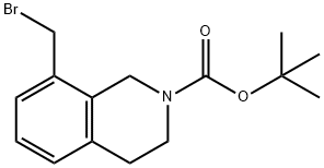 tert-butyl 8-(bromomethyl)-3,4-dihydro-1H-isoquinoline-2-carboxylate Struktur