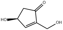 2-Cyclopenten-1-one, 4-hydroxy-2-(hydroxymethyl)-, (4S)- Struktur