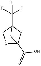 2-Oxabicyclo[2.1.1]hexane-1-carboxylic acid, 4-(trifluoromethyl)- Struktur