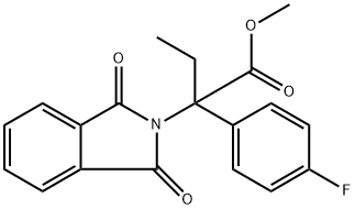 Methyl 2-(1,3-dioxoisoindol-2-yl)-2-(4-fluorophenyl)butanoate Struktur