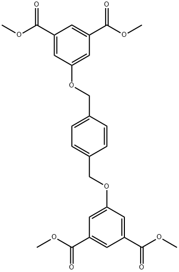 1,3-Benzenedicarboxylic acid, 5,5'-[1,4-phenylenebis(methyleneoxy)]bis-, tetramethyl ester (9CI) Struktur