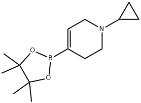 Pyridine, 1-cyclopropyl-1,2,3,6-tetrahydro-4-(4,4,5,5-tetramethyl-1,3,2-dioxaborolan-2-yl)- Struktur