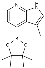 1H-Pyrrolo[2,3-b]pyridine, 3-methyl-4-(4,4,5,5-tetramethyl-1,3,2-dioxaborolan-2-yl)- Struktur