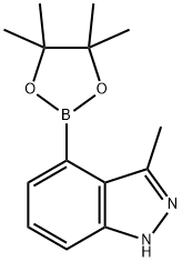 3-Methyl-1H-indazole-4-boronic acid picol ester Struktur