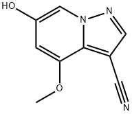 Pyrazolo[1,5-a]pyridine-3-carbonitrile, 6-hydroxy-4-methoxy- Struktur