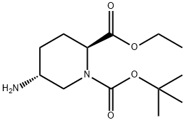 (2S,5R)-1-Boc-5-amino-piperidine-2-carboxylic acid ethyl ester Struktur