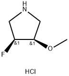 Pyrrolidine, 3-fluoro-4-methoxy-, hydrochloride (1:1), (3S,4R)- Struktur