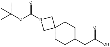 2-Azaspiro[3.5]nonane-7-acetic acid, 2-[(1,1-dimethylethoxy)carbonyl]- Struktur