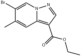 ethyl 6-bromo-5-methyl-pyrazolo[1,5-a]pyridine-3-carboxylate Struktur