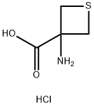 3-Thietanecarboxylic acid, 3-amino-, hydrochloride (1:1) Struktur