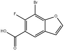 7-bromo-6-fluoro-benzofuran-5-carboxylic acid Struktur