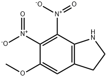 5-methoxy-6,7-dinitro-indoline Struktur