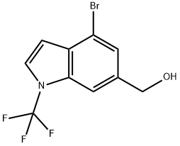 [4-bromo-1-(trifluoromethyl)indol-6-yl]methanol Struktur