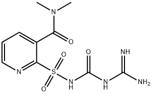 3-Pyridinecarboxamide, 2-[[[[(aminoiminomethyl)amino]carbonyl]amino]sulfonyl]-N,N-dimethyl- Struktur