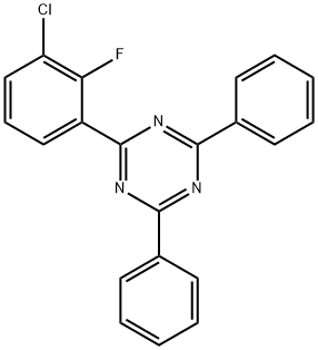 1,3,5-Triazine, 2-(3-chloro-2-fluorophenyl)-4,6-diphenyl- Struktur