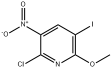 Pyridine, 2-chloro-5-iodo-6-methoxy-3-nitro- Struktur