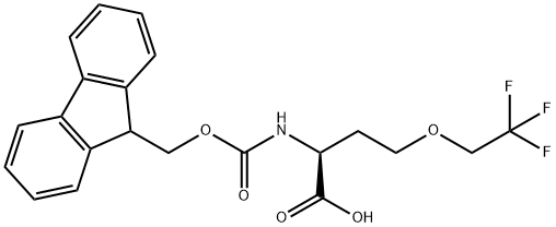 (2S)-2-{((9H-fluoren-9-ylmethoxy)carbonyl)amino}-4-(2,2,2-tr Struktur