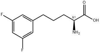 (2S)-5-(3,5-difluorophenyl)-2-({[(9H-fluoren-9-yl)methoxy]carbonyl}amino)pentanoic acid Struktur