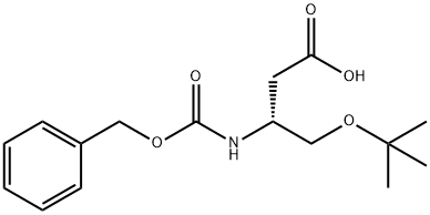 Butanoic acid, 4-(1,1-dimethylethoxy)-3-[[(phenylmethoxy)carbonyl]amino]-, (3R)- Struktur