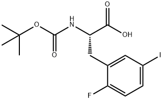 Boc-L-Phe(2-F,5-I)-OH Struktur