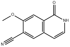 7-methoxy-1-oxo-2H-isoquinoline-6-carbonitrile Struktur