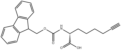 (2R)-2-({[(9H-fluoren-9-yl)methoxy]carbonyl}amino)oct-7-ynoic acid Struktur