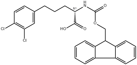 (S)-Fmoc-2-Amino-5-(3,4-dichlorophenyl)pentanoic acid Struktur