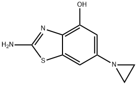 4-Benzothiazolol, 2-amino-6-(1-aziridinyl)- Struktur