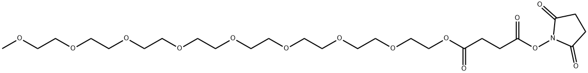 m-PEG8-ethoxycarbonyl-NHS ester Struktur