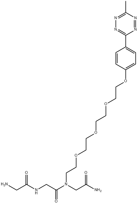 Gly-Gly-Gly-PEG4-methyltetrazine Struktur